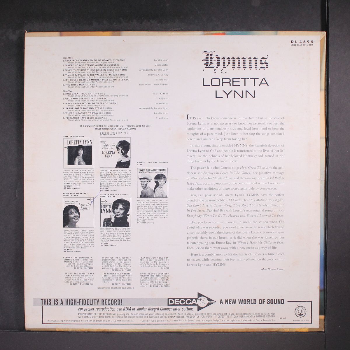 hymns by LORETTA LYNN