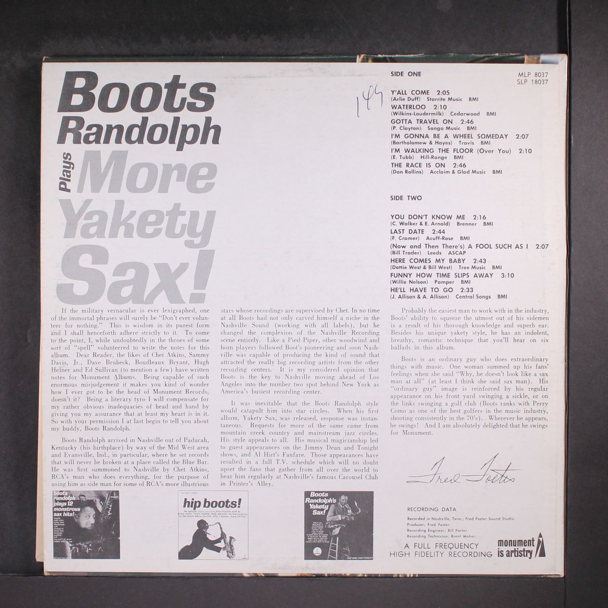 plays more yakety sax! by BOOTS RANDOLPH