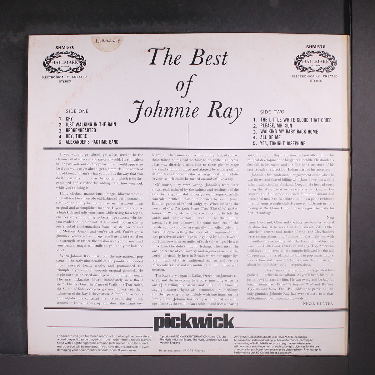 best of by JOHNNIE RAY