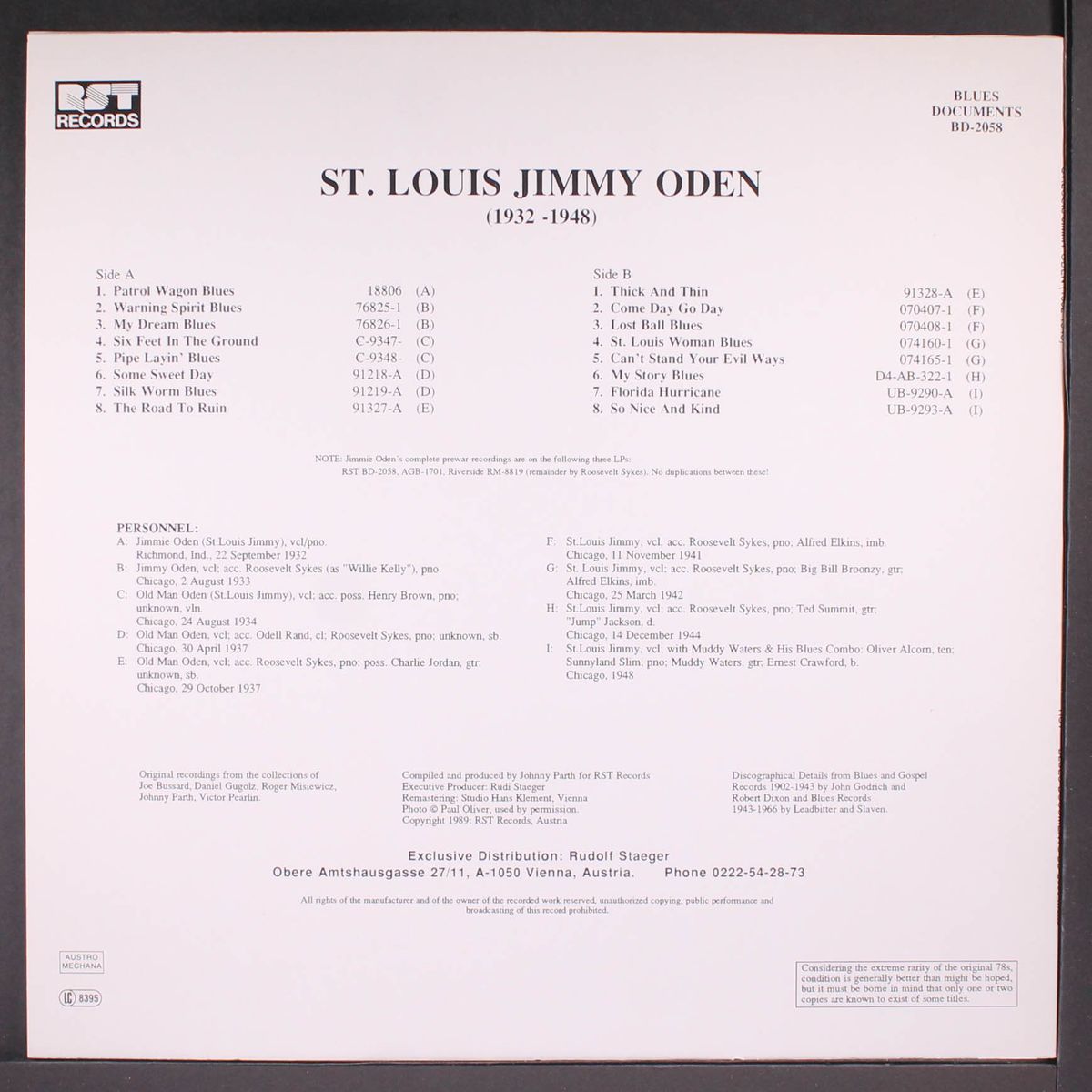 1932-1948 by ST. LOUIS JIMMY ODEN