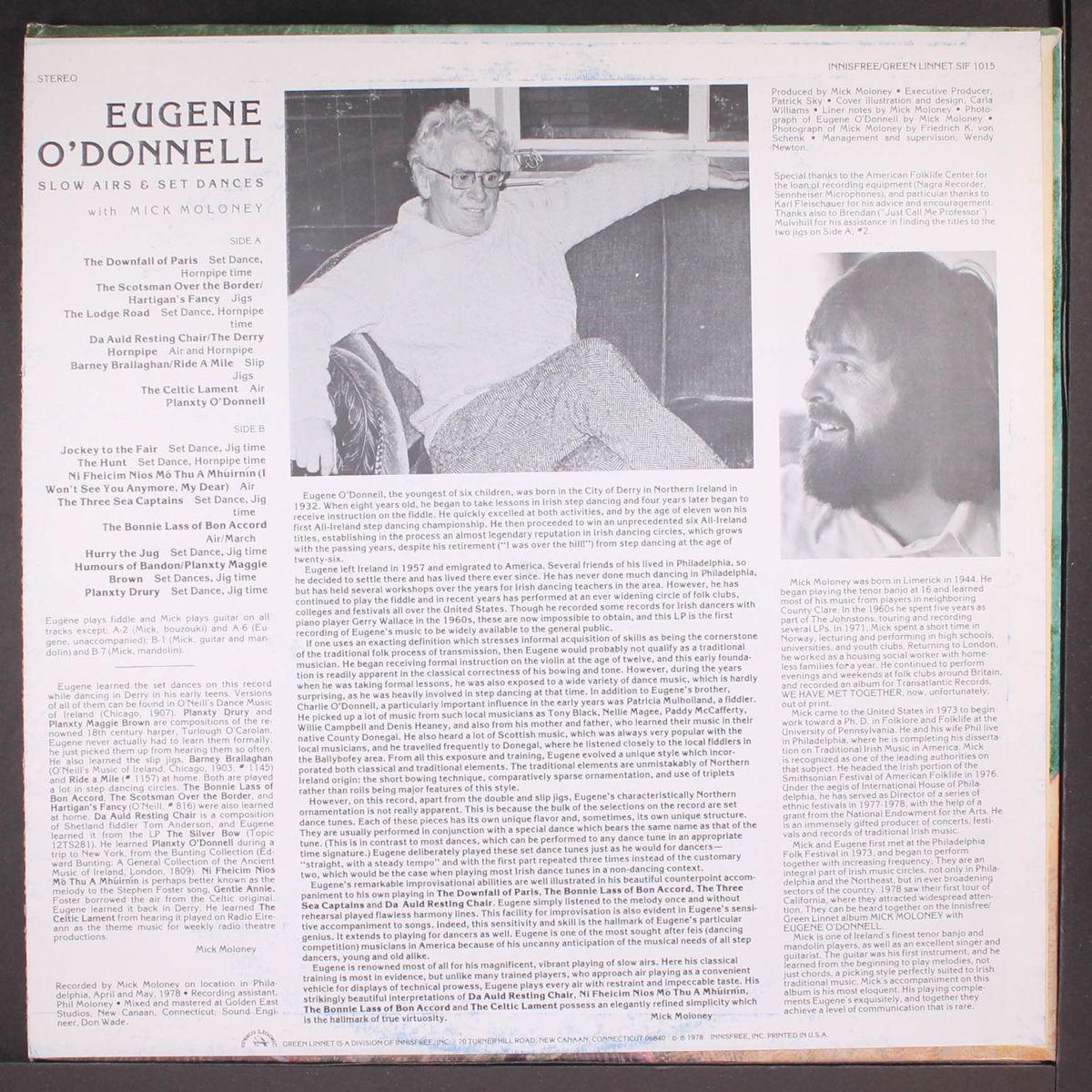 slow airs & set dances by EUGENE O'DONNELL