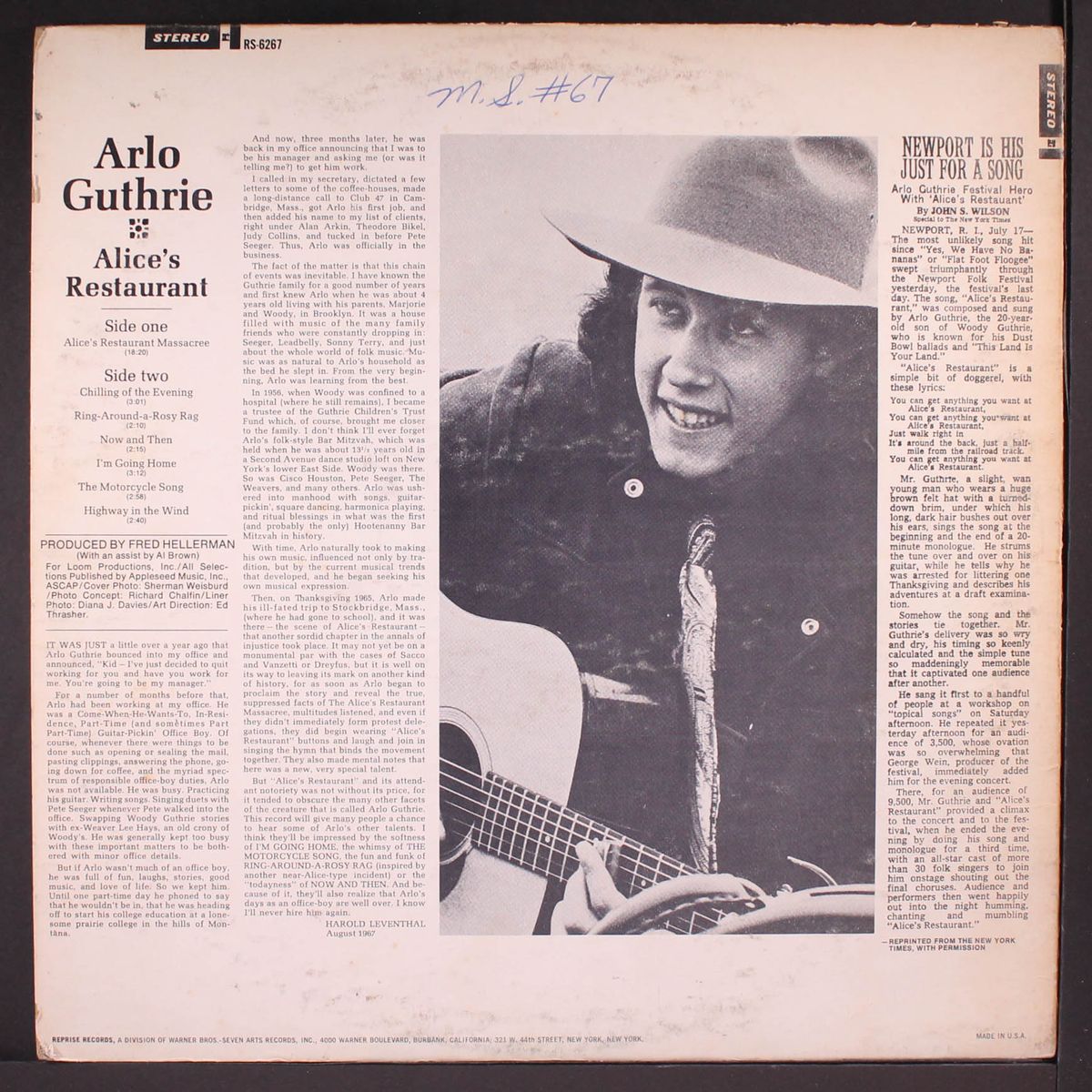 alice's restaurant by ARLO GUTHRIE