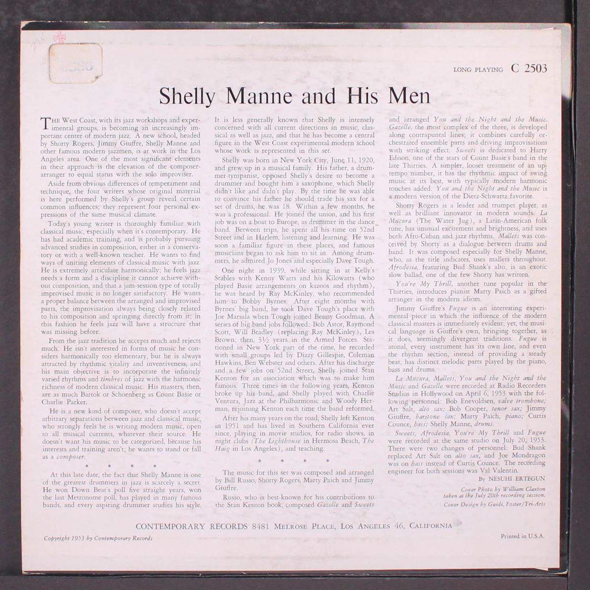 and his men by SHELLY MANNE