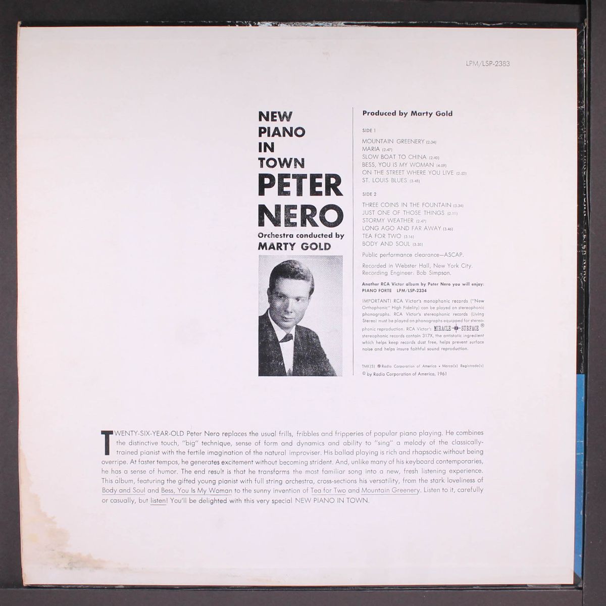 new piano in town by PETER NERO