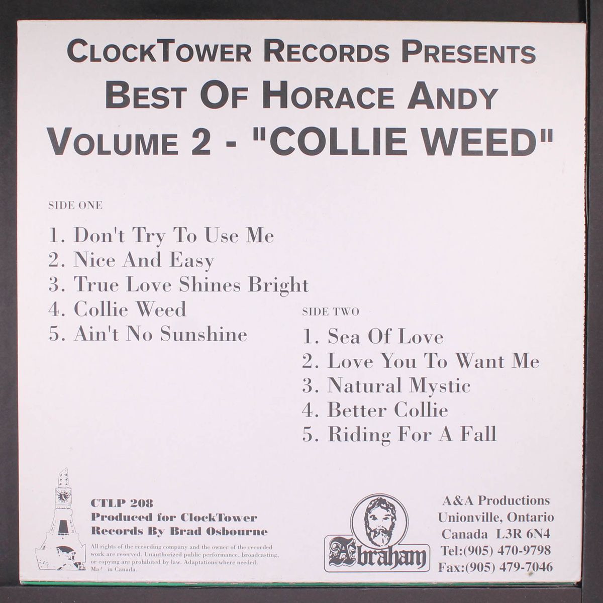 best of horace andy volume 2 - collie weed by HORACE ANDY