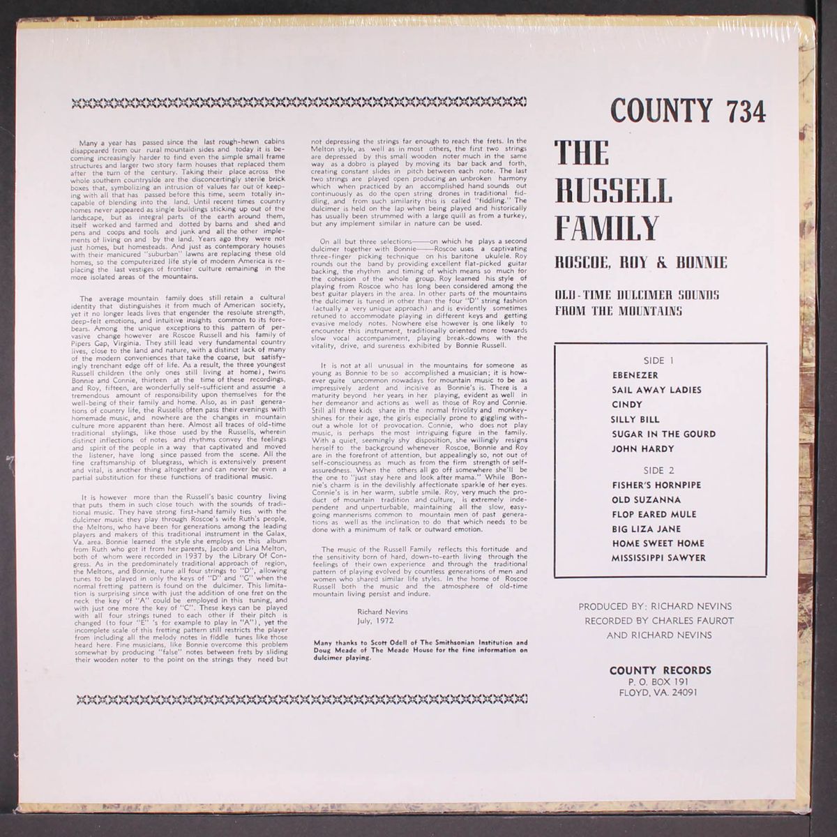 old-time dulcimer sounds from the mountains by RUSSELL FAMILY