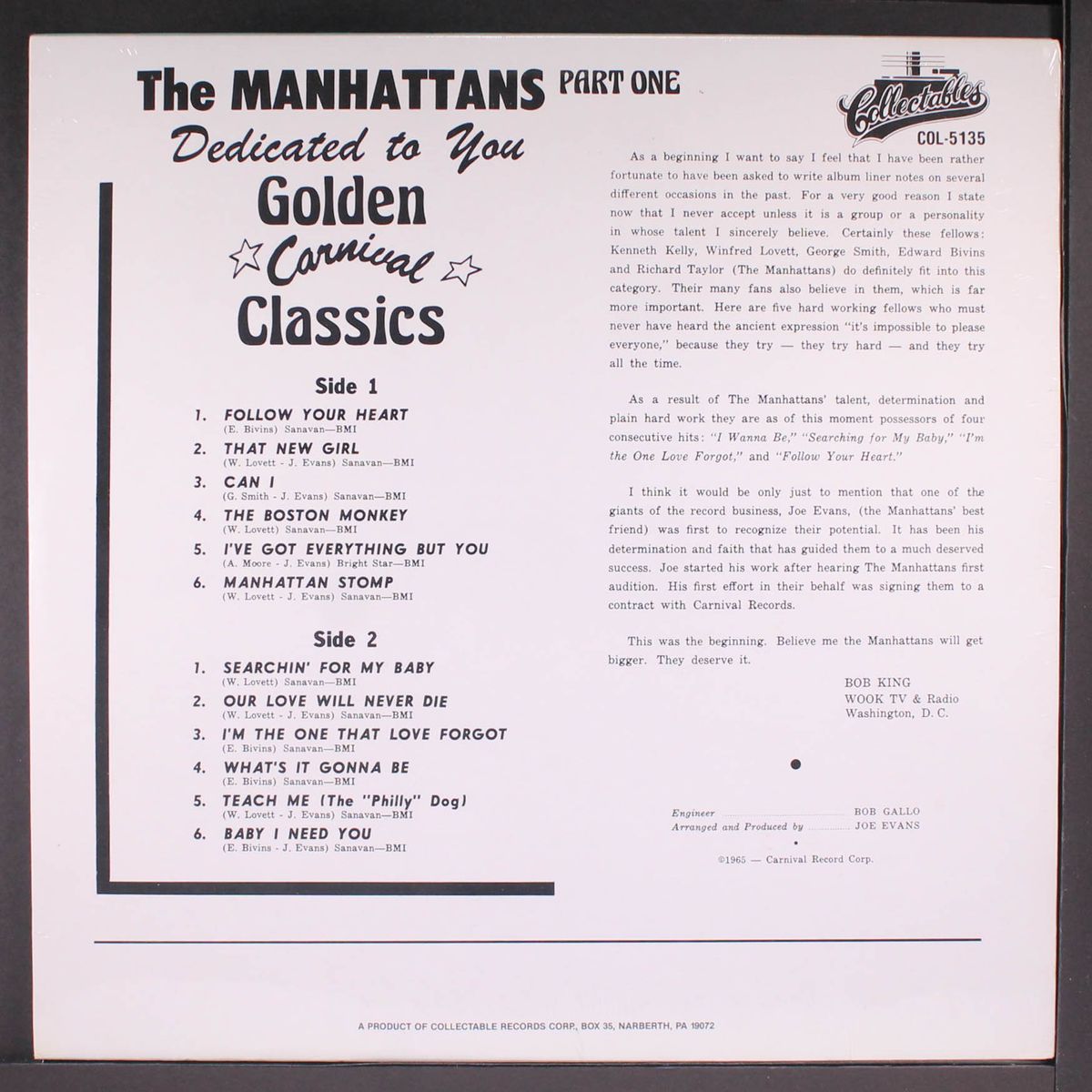 dedicated to you by MANHATTANS