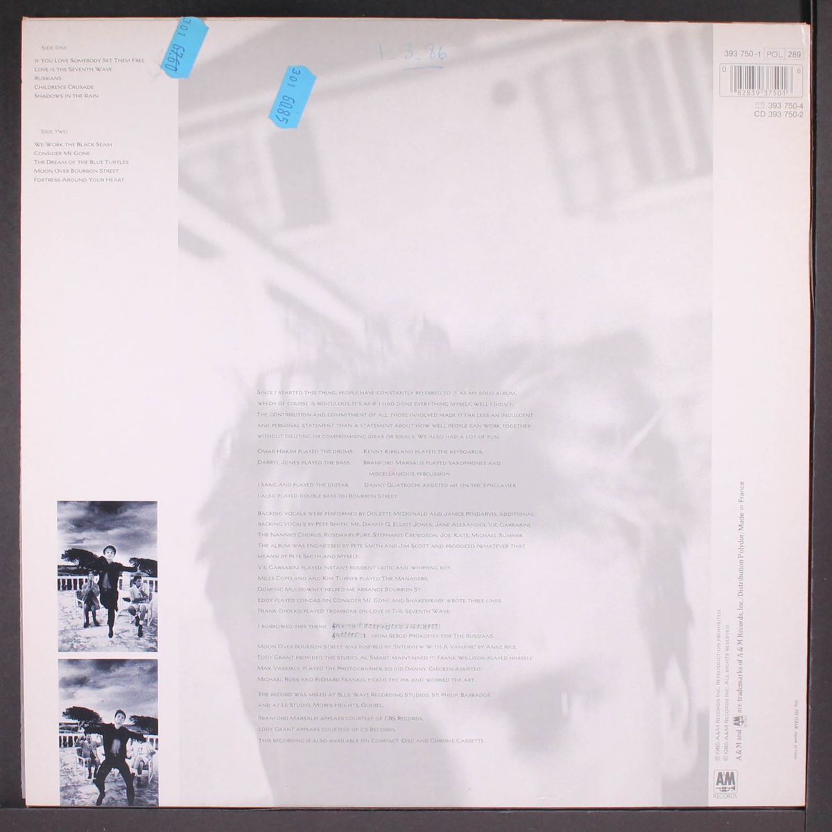 the dream of the blue turtles by STING
