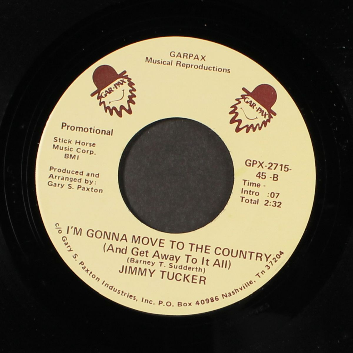 i'm gonna move to the country (and get away to it all) / sing me a wal by JIMMY TUCKER