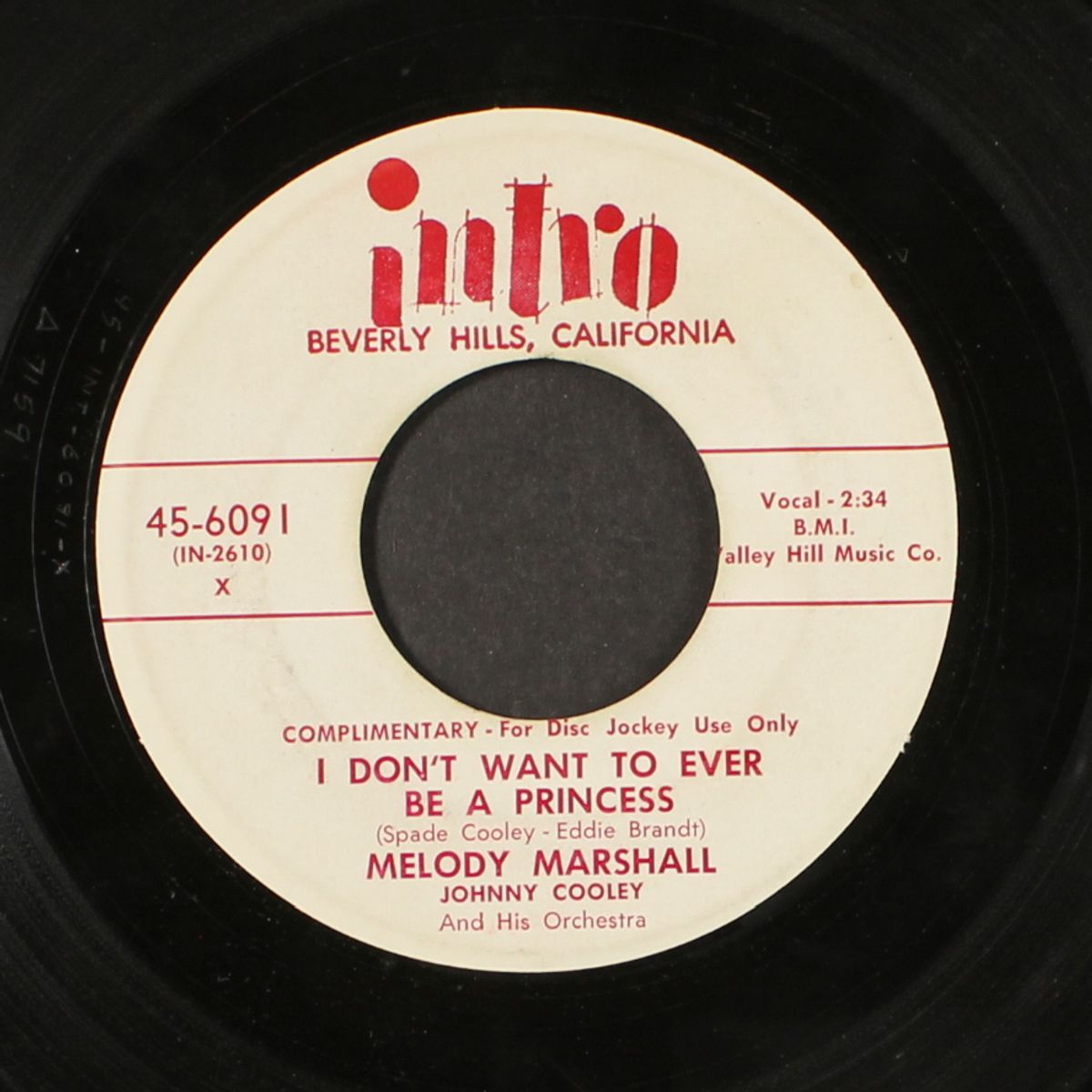 i don't want to ever be a princess / the princess melody by MELODY MARSHALL & JOHNNY COOLEY