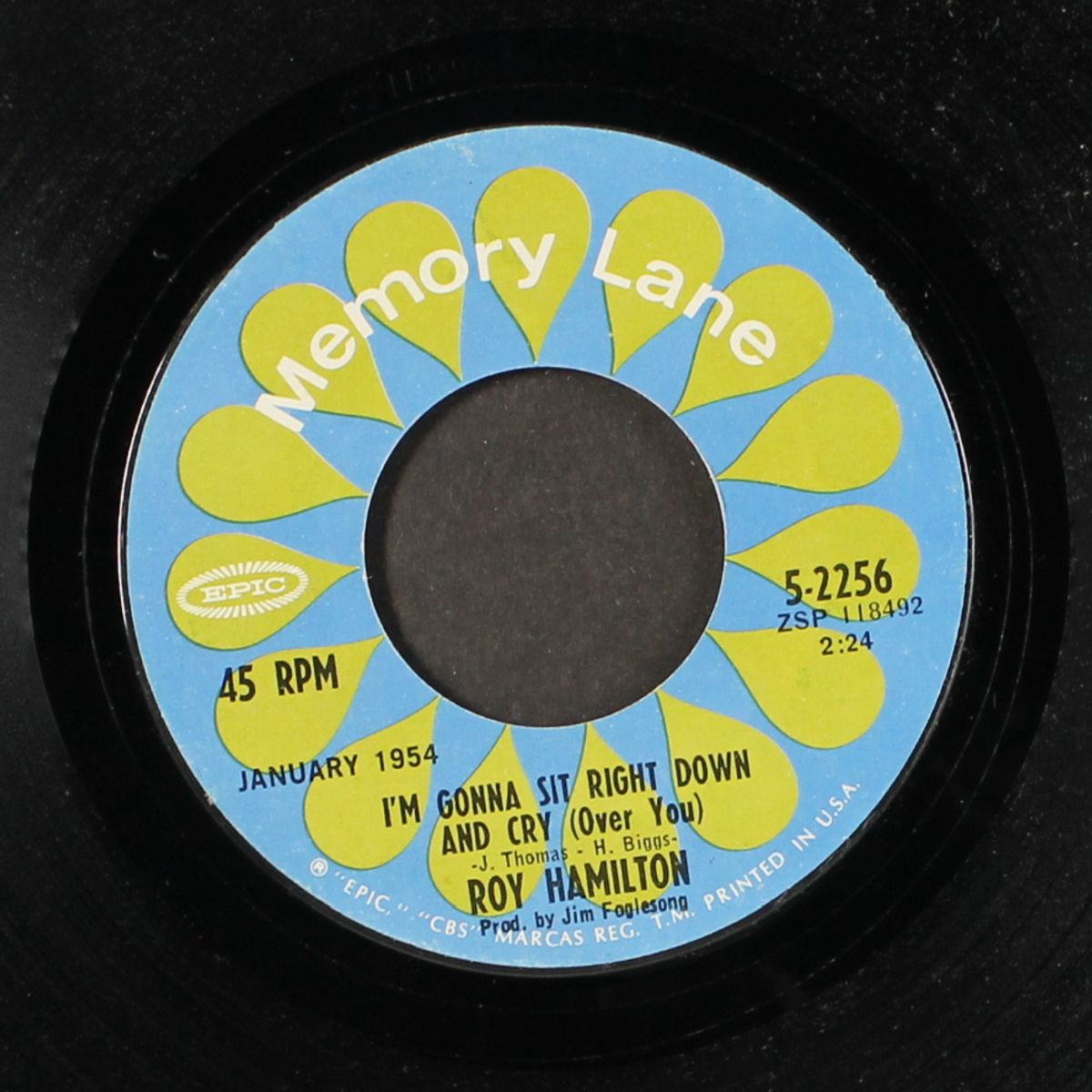 unchained melody / i'm gonna sit right down and cry (over you) by ROY HAMILTON