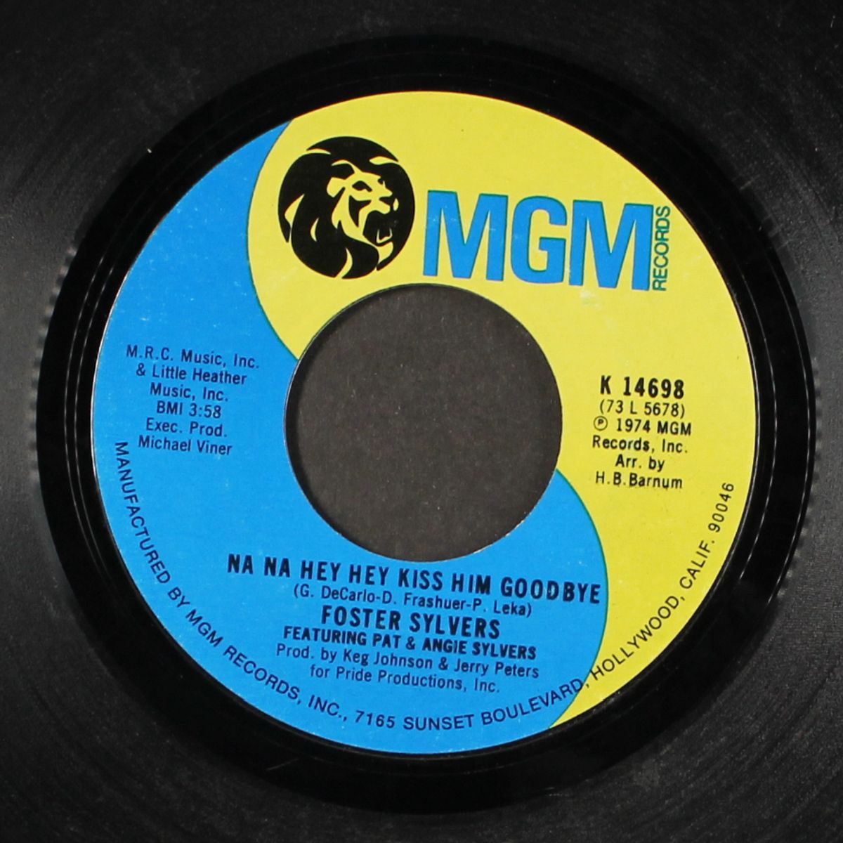 na na hey hey kiss him goodbye / hang on sloopy by FOSTER SYLVERS FEATURING PAT & ANGIE SYLVERS