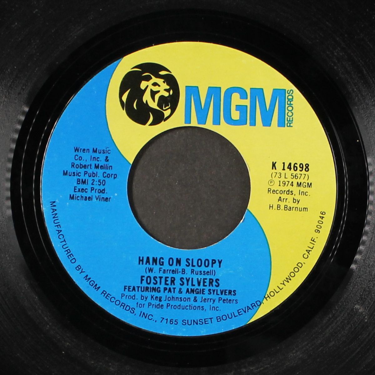 na na hey hey kiss him goodbye / hang on sloopy by FOSTER SYLVERS FEATURING PAT & ANGIE SYLVERS