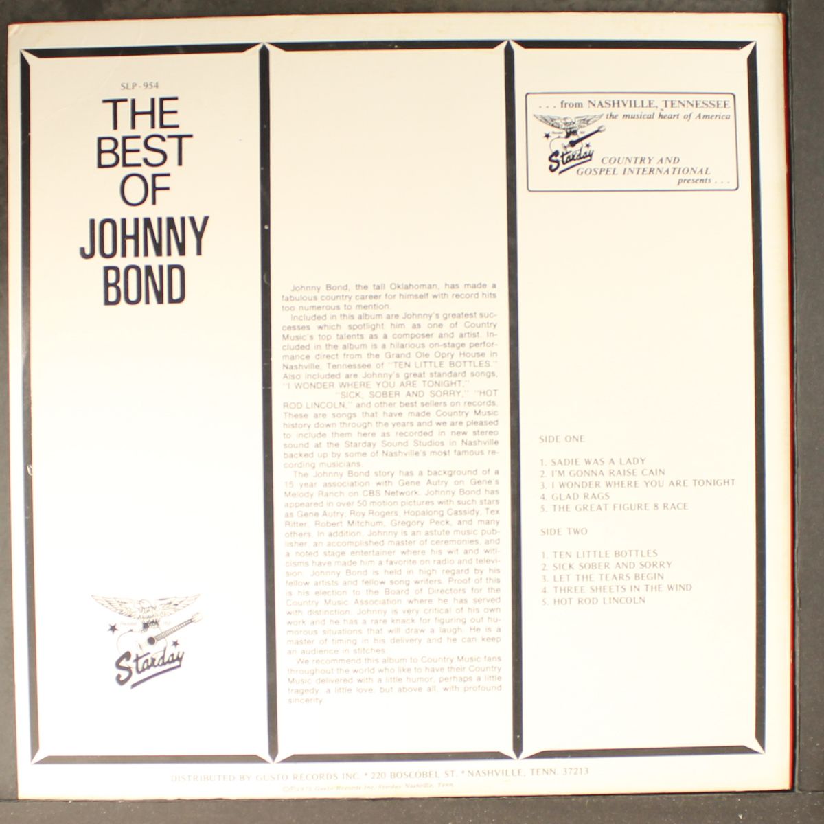 the best of by JOHNNY BOND