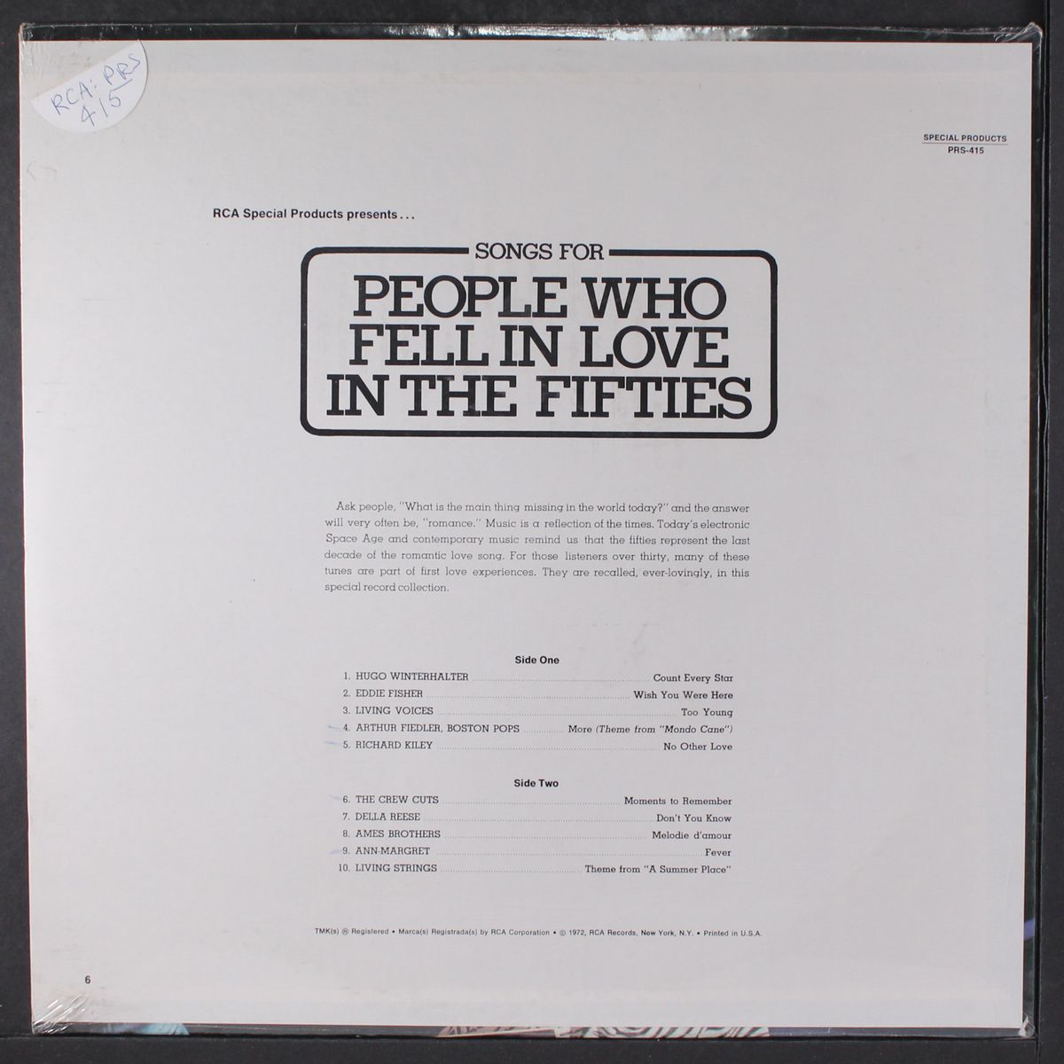 people who fell in love in the fifties by VARIOUS