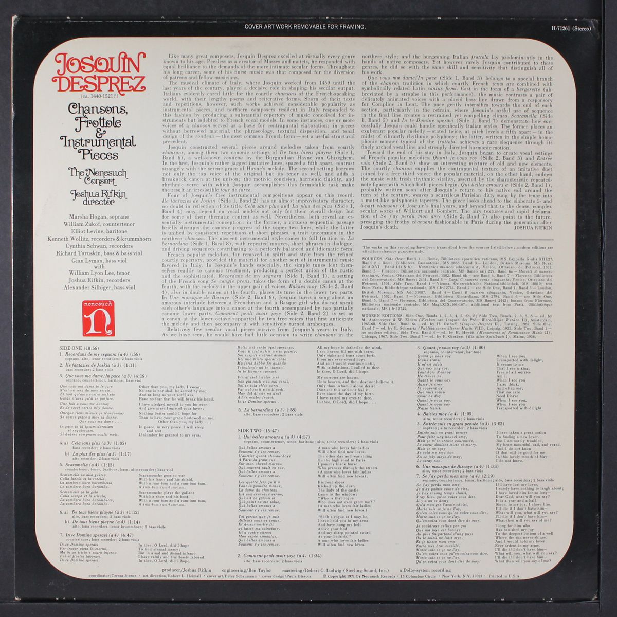 desprez: chansons, frottole, & instro pieces by JOSHUA RIFKIN