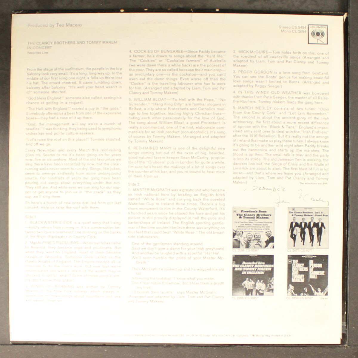 in concert by CLANCY BROTHERS & TOMMY MAKEM