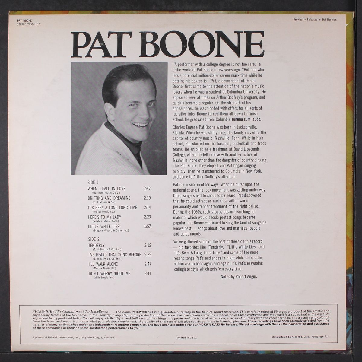 when i fall in love by PAT BOONE