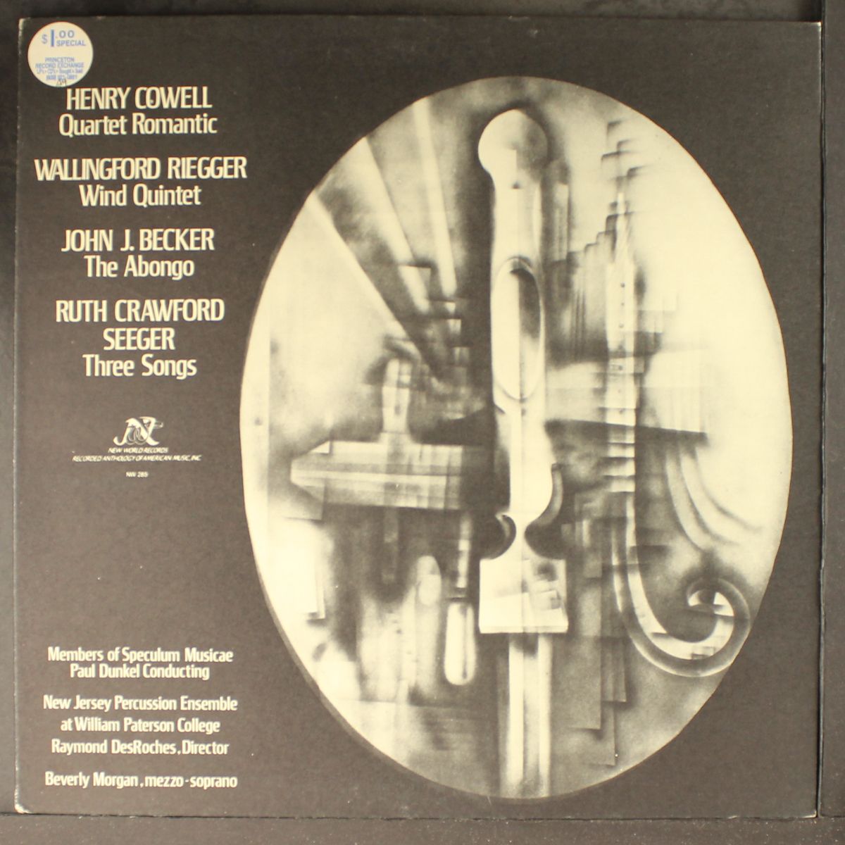 works by by HENRY COWELL, RIEGGER, BECKER, SEEGER