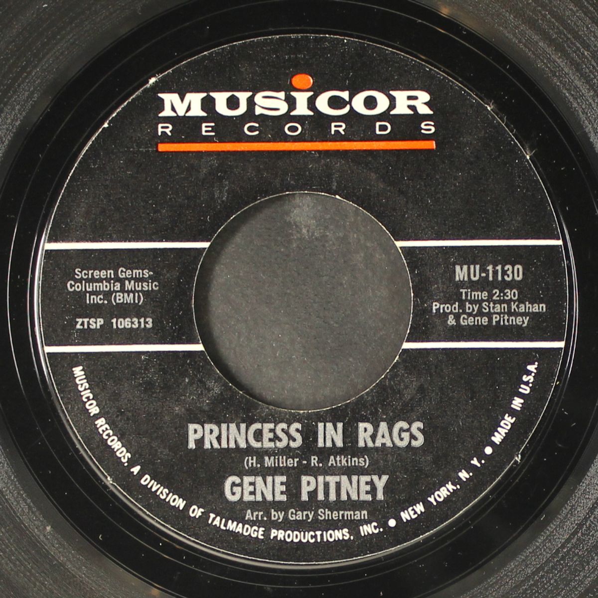 princess in rags / amore mio by GENE PITNEY