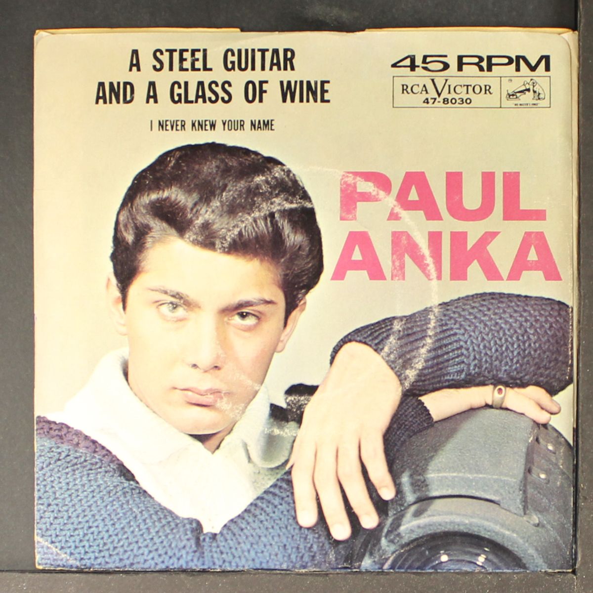 a steel guitar and a glass of wne by PAUL ANKA