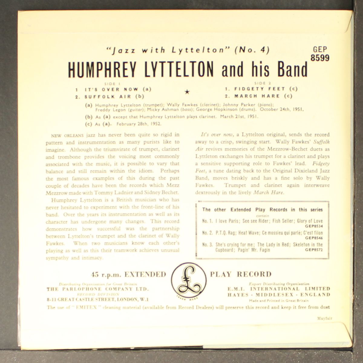 jazz with no. 4 by HUMPHREY LYTTELTON