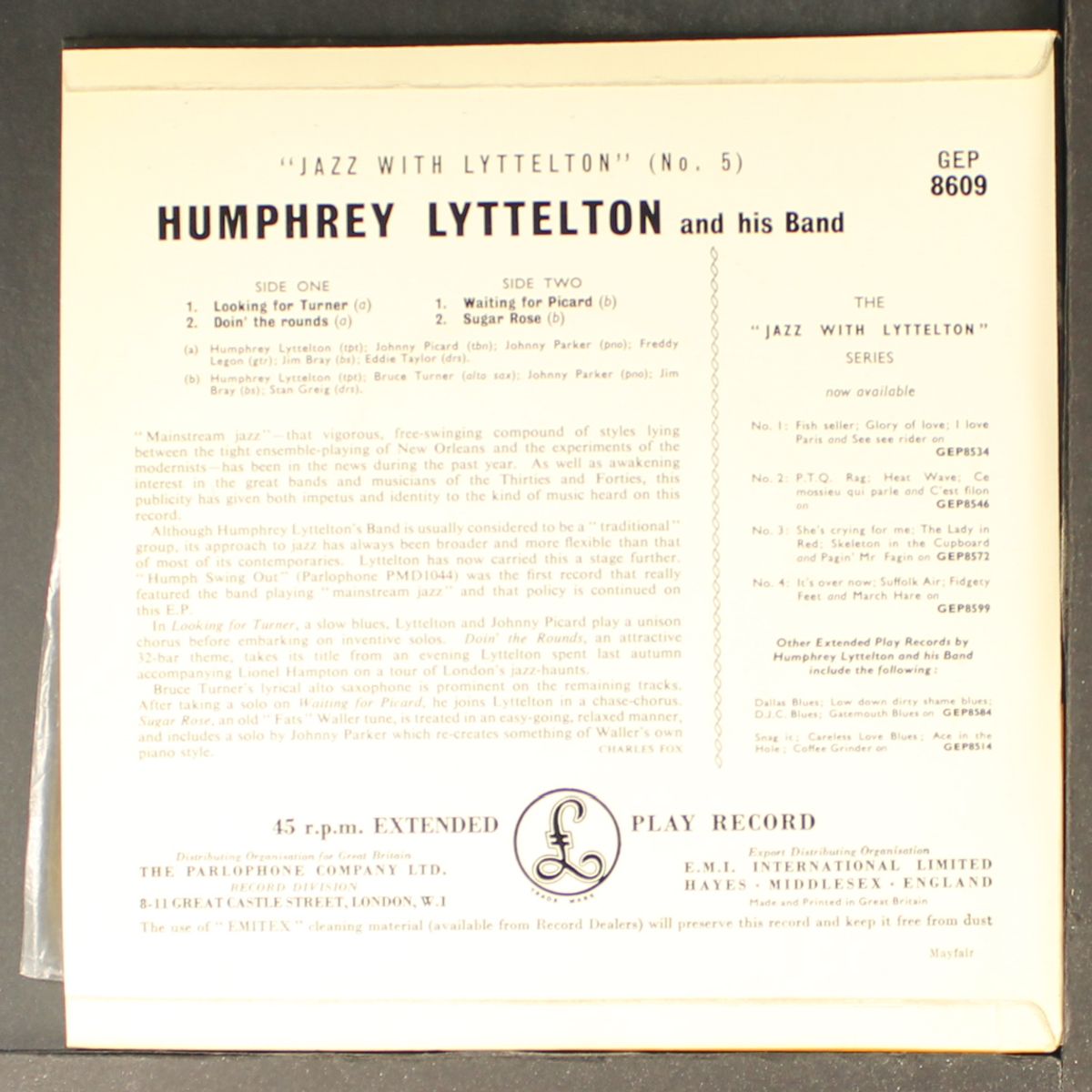 jazz with no. 5 by HUMPHREY LYTTELTON