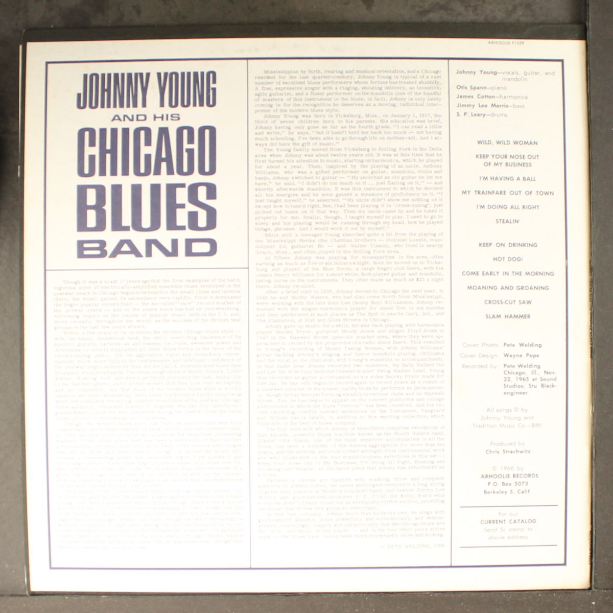 and his chicago blues band by JOHNNY YOUNG