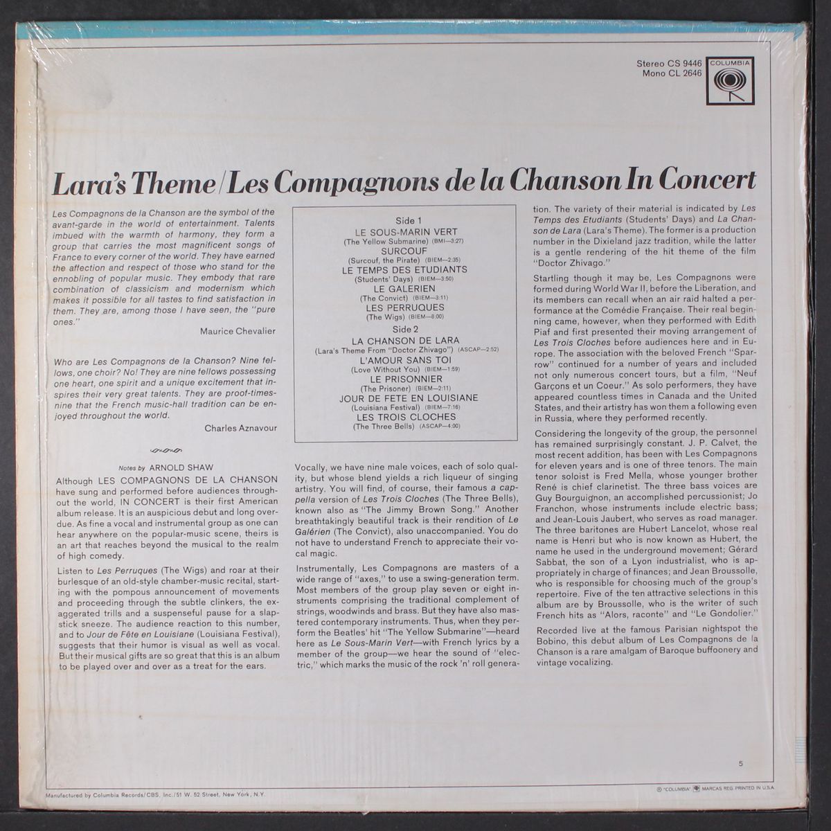in concert: lara's theme by LES COMPAGNONS DE LA CHANSON