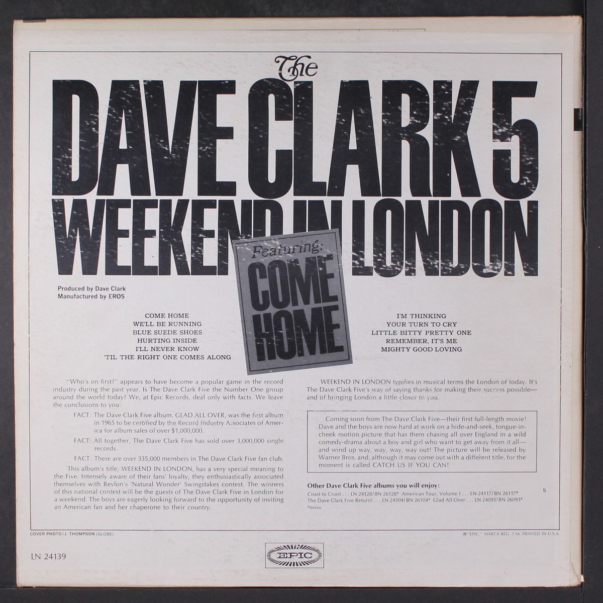 weekend in london by DAVE CLARK FIVE