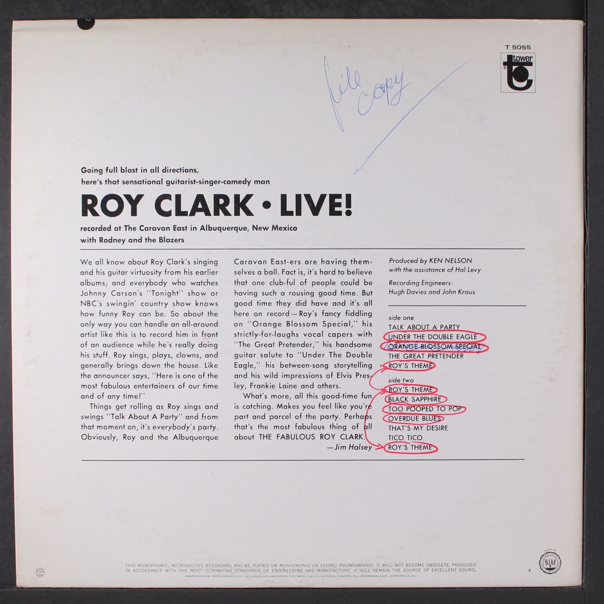 live! by ROY CLARK