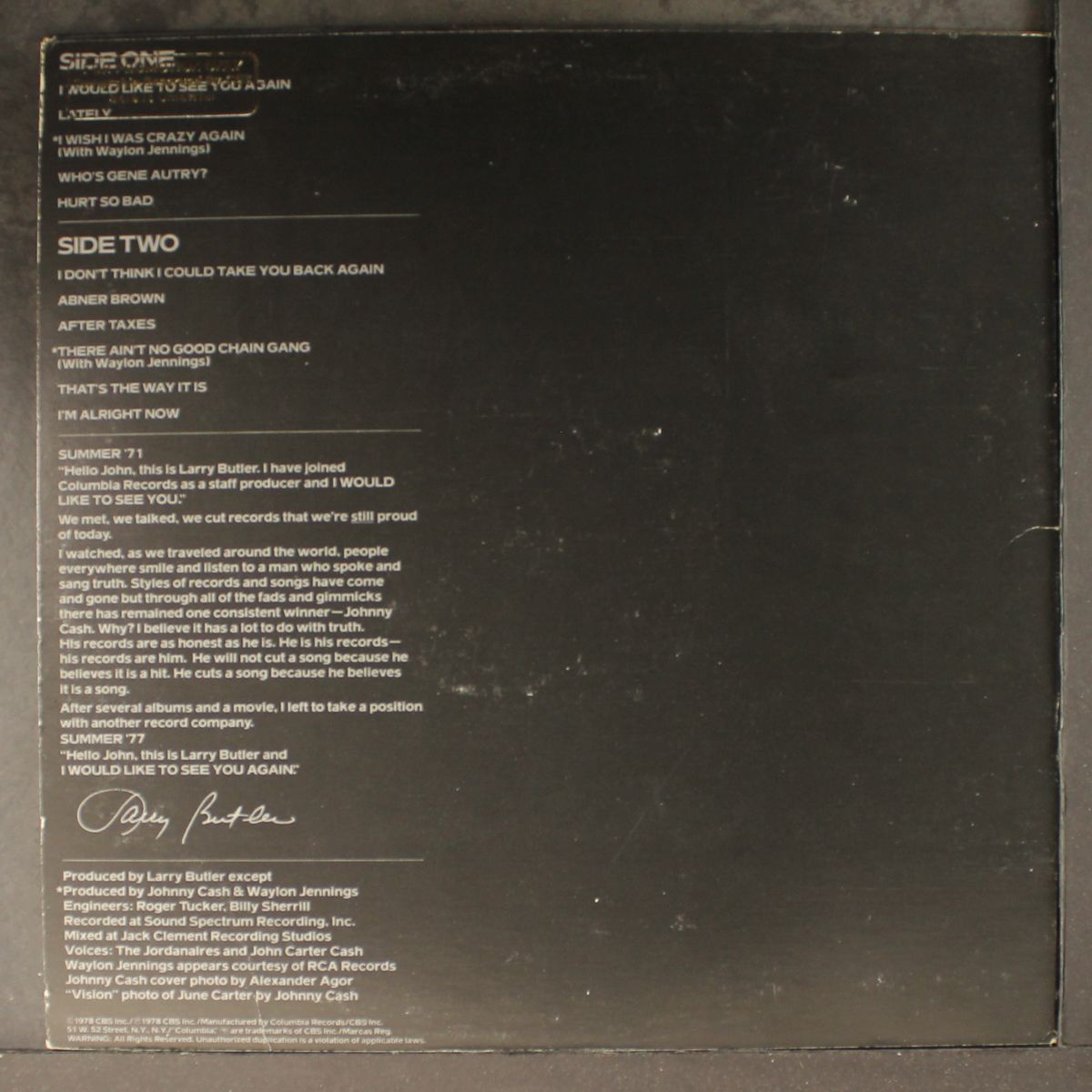i would like to see you again by JOHNNY CASH