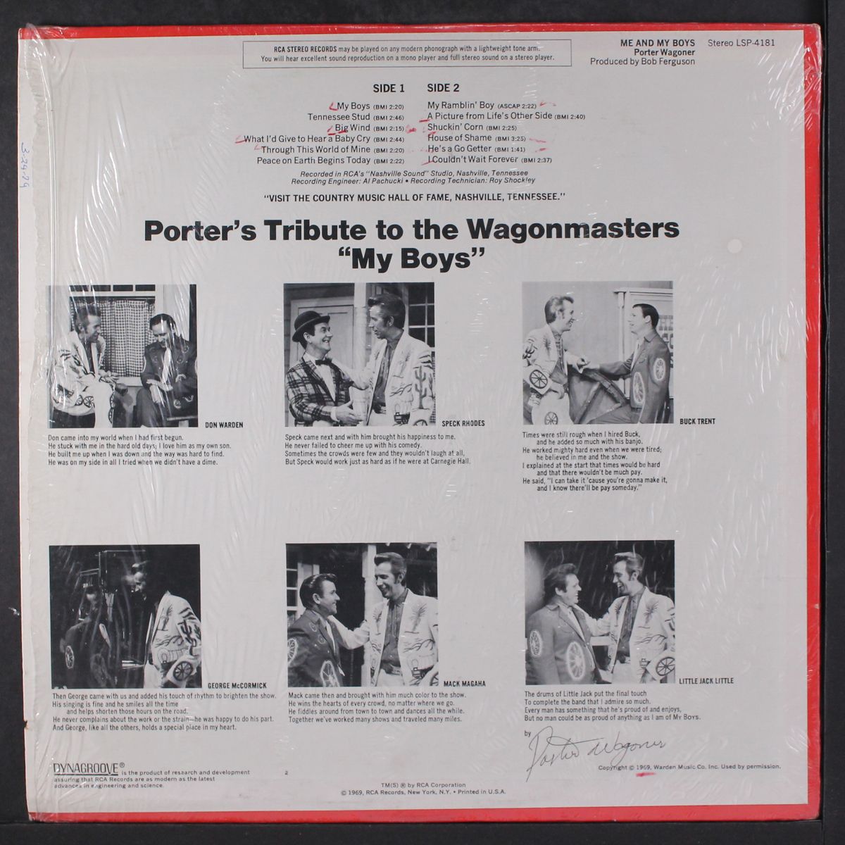 me & my boys by PORTER WAGONER