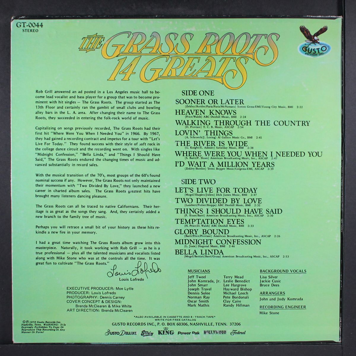 14 greats by GRASS ROOTS