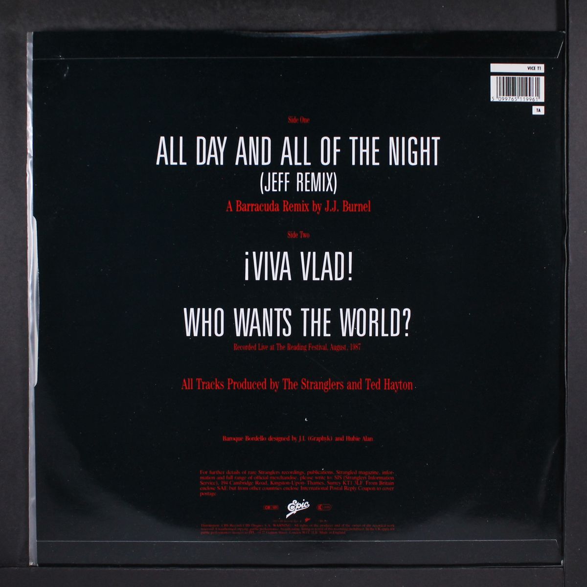 all day & all of the night (jeff remix) / viva vlad! / who wants the world by STRANGLERS