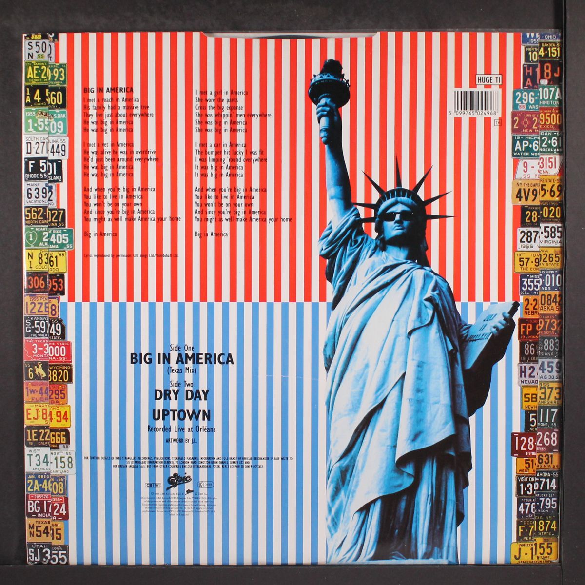 big in america (texas mix) / dry day / uptown by STRANGLERS
