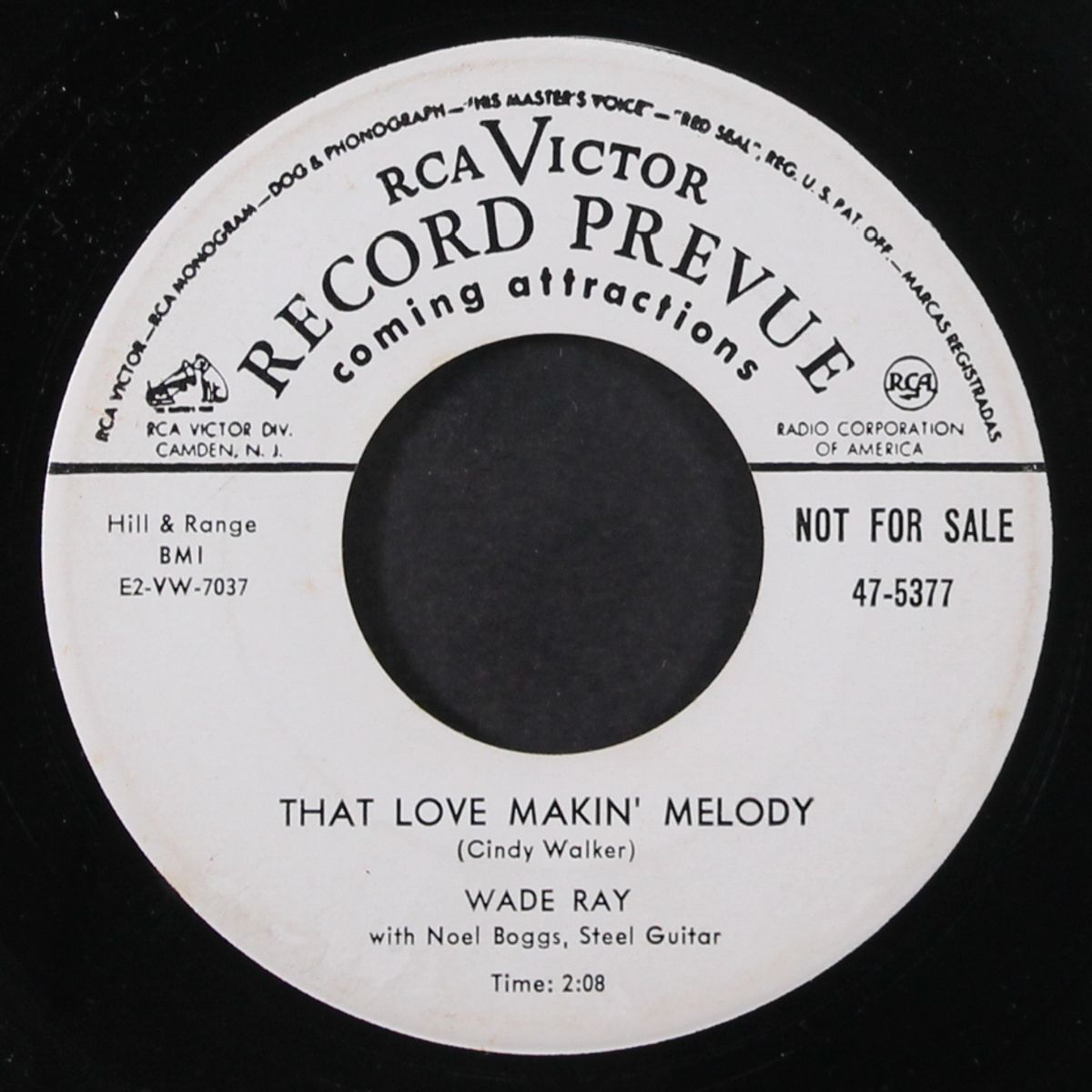 that love makin' melody / did i do wrong by WADE RAY