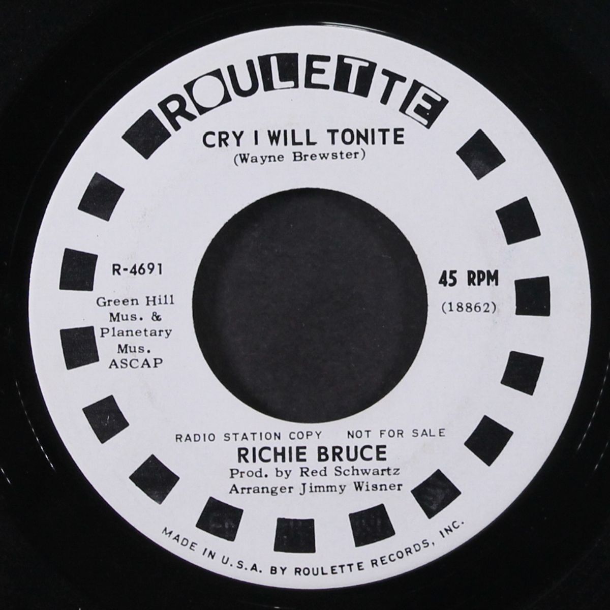 you're my world / cry i will tonite by RICHIE BRUCE