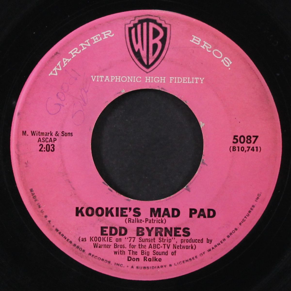 like i love you / kookie's mad pad by EDD 'KOOKIE' BYRNES