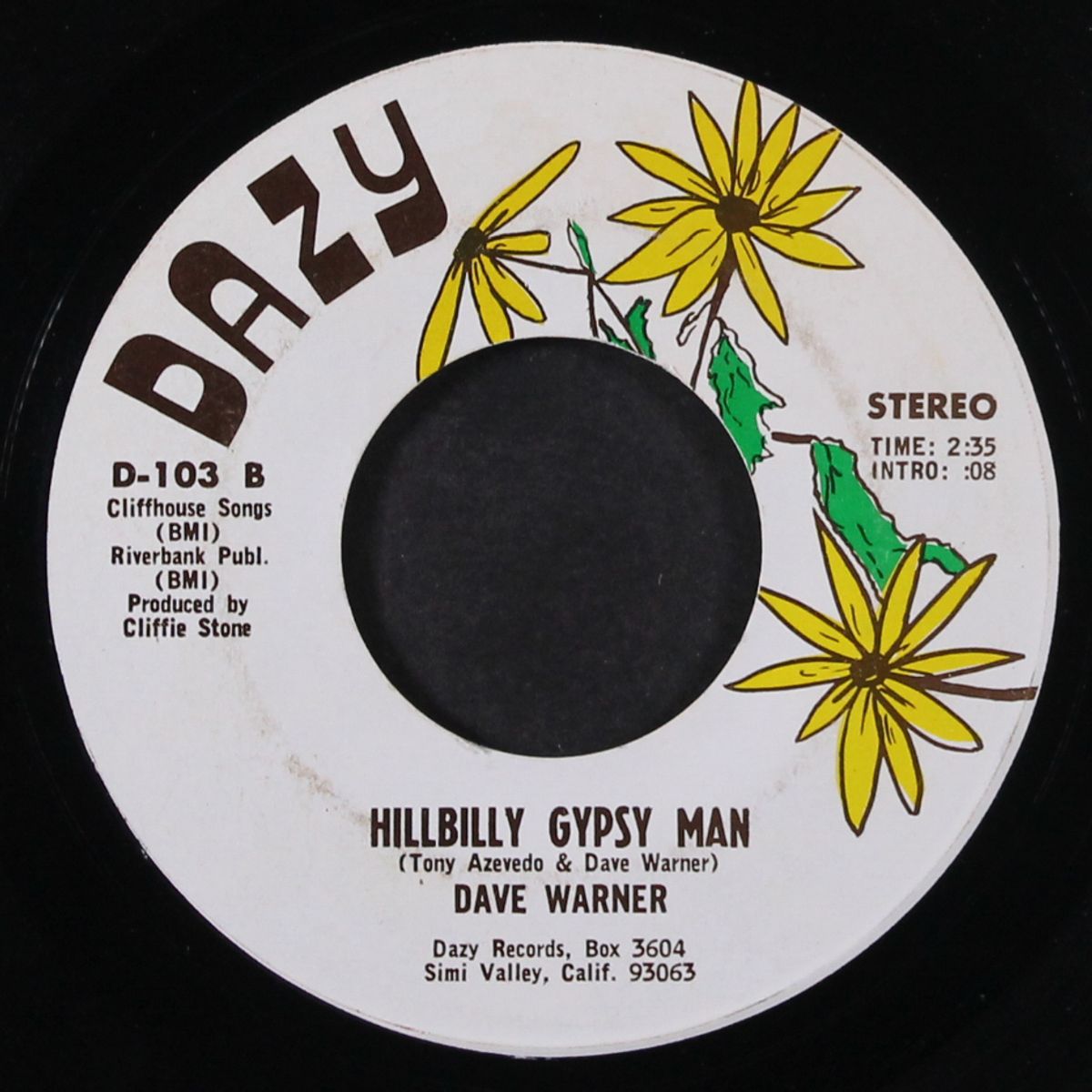 ballad of yuba city / hillbilly gypsy man by DAVE WARNER