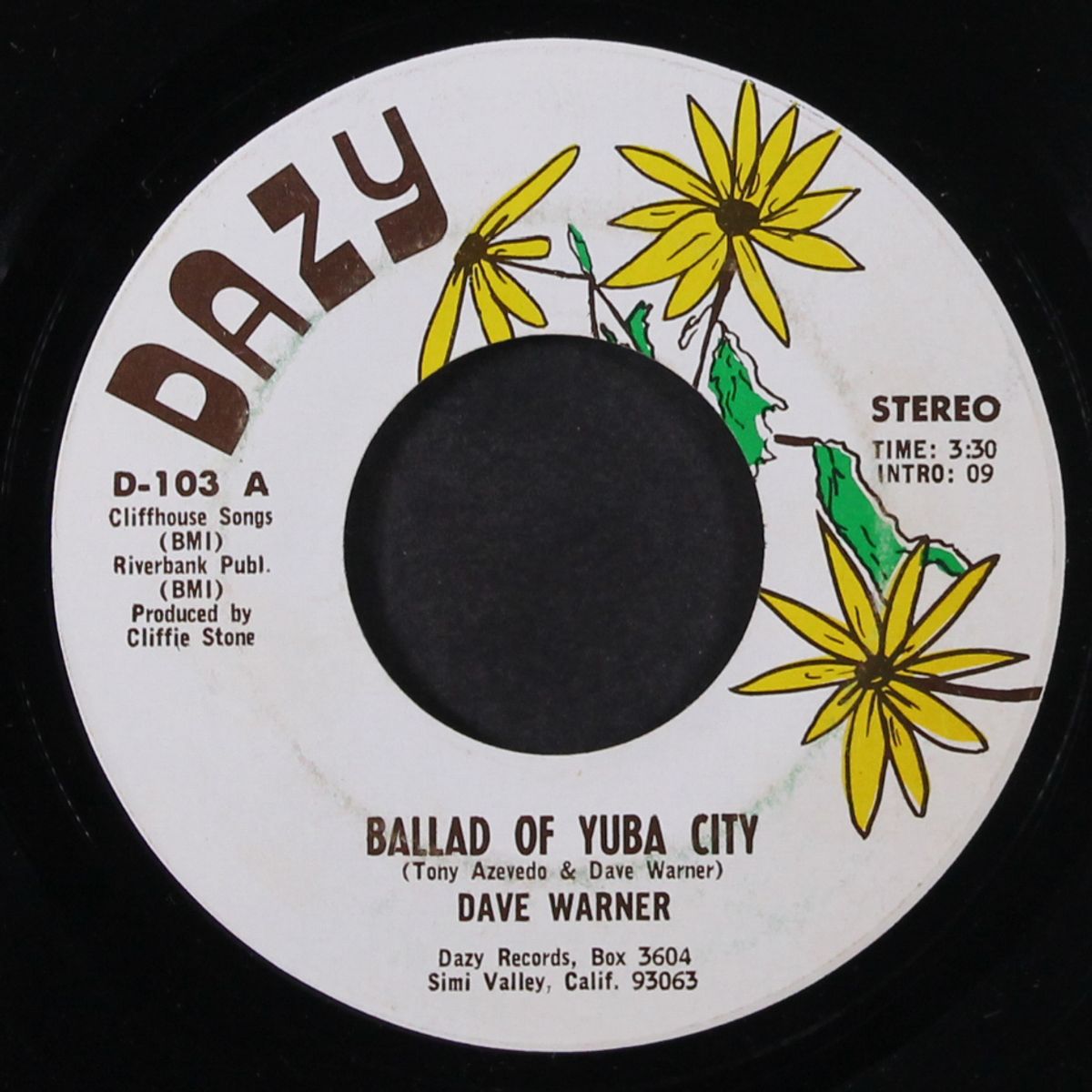ballad of yuba city / hillbilly gypsy man by DAVE WARNER