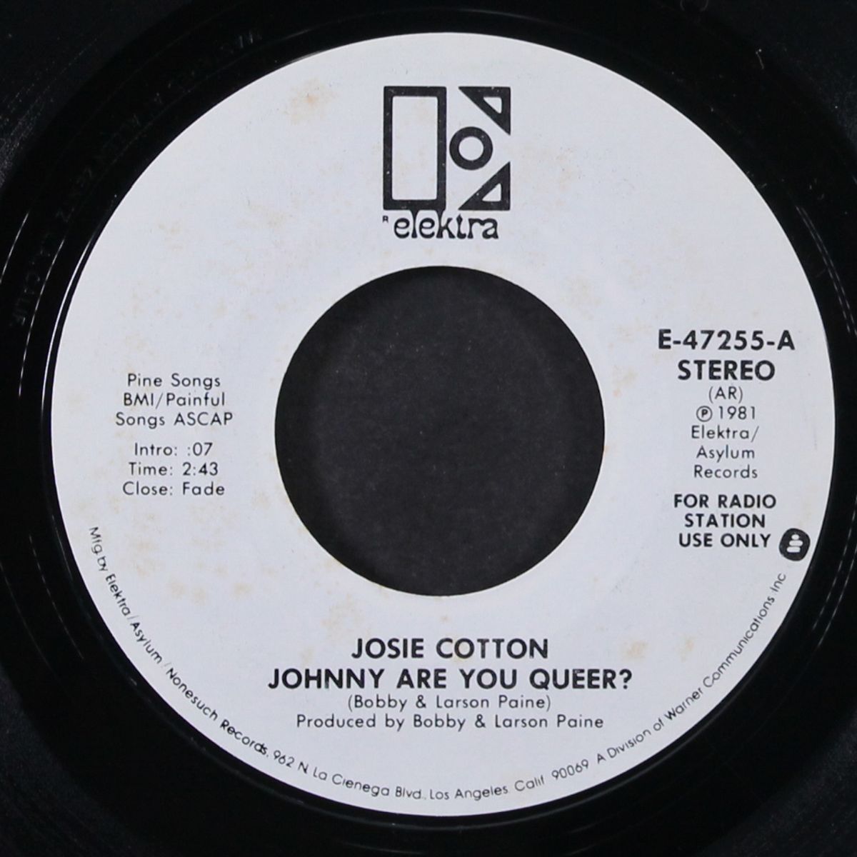 johnny are you queer by JOSIE COTTON