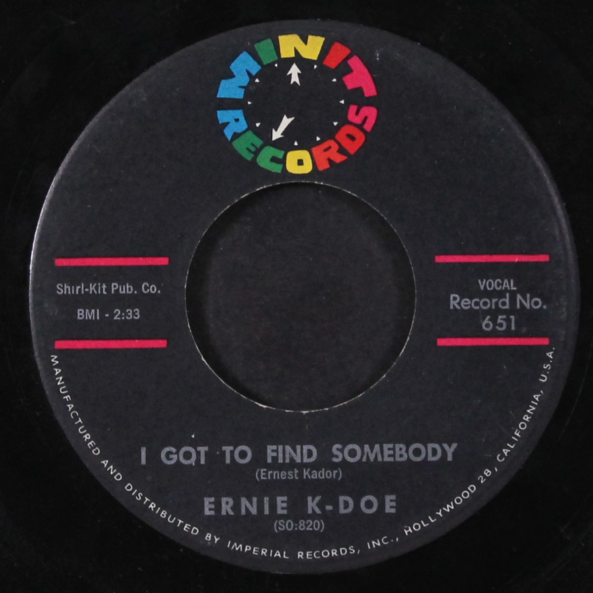 beating like a tom tom / i got to find somebody by ERNIE K-DOE