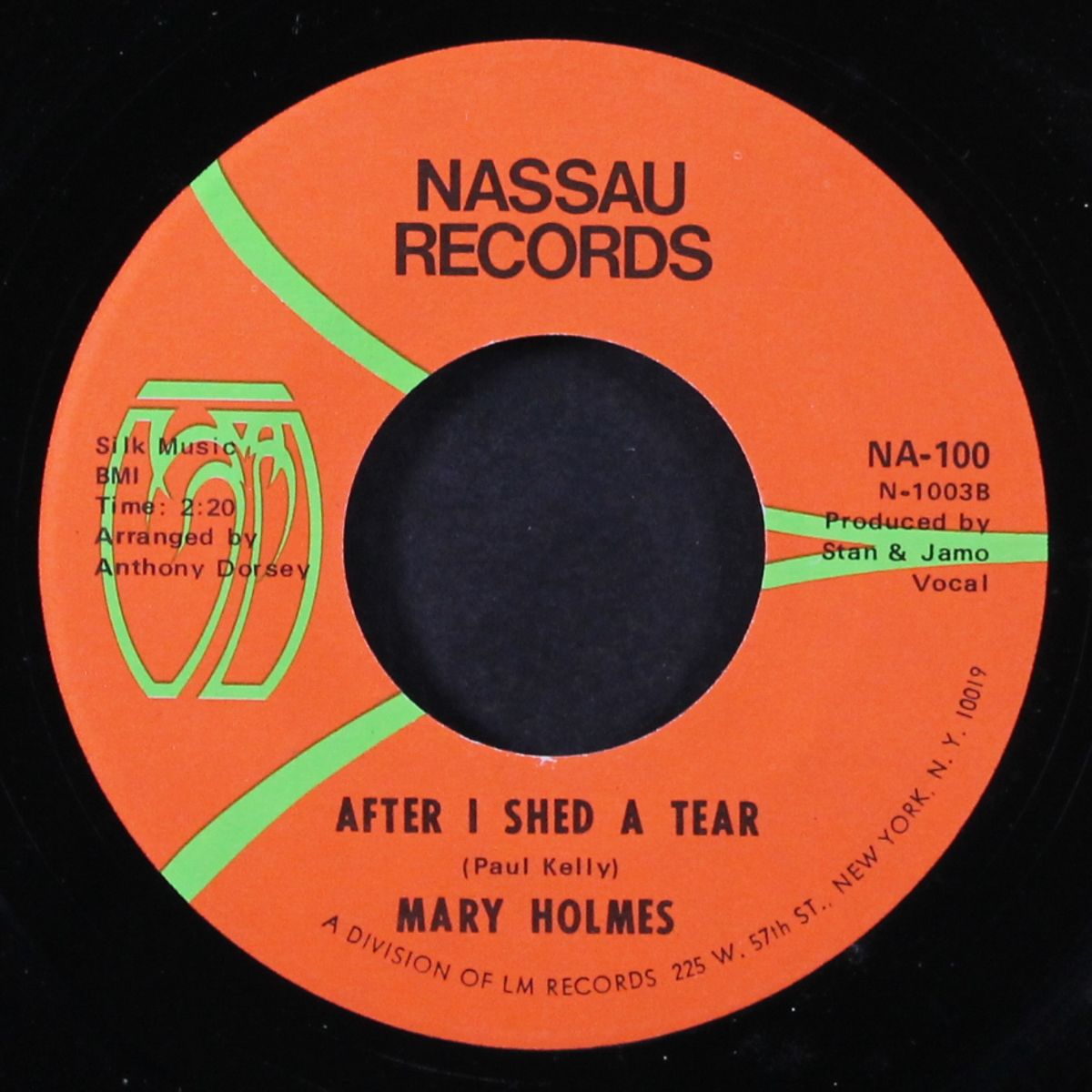 soul brother / after i shed a tear by MARY HOLMES