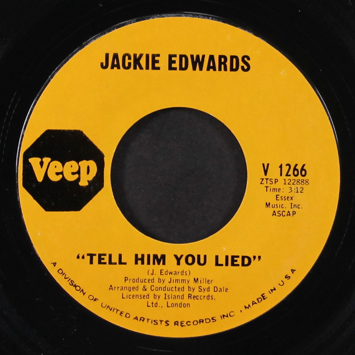 come back girl / tell him you lied by JACKIE EDWARDS