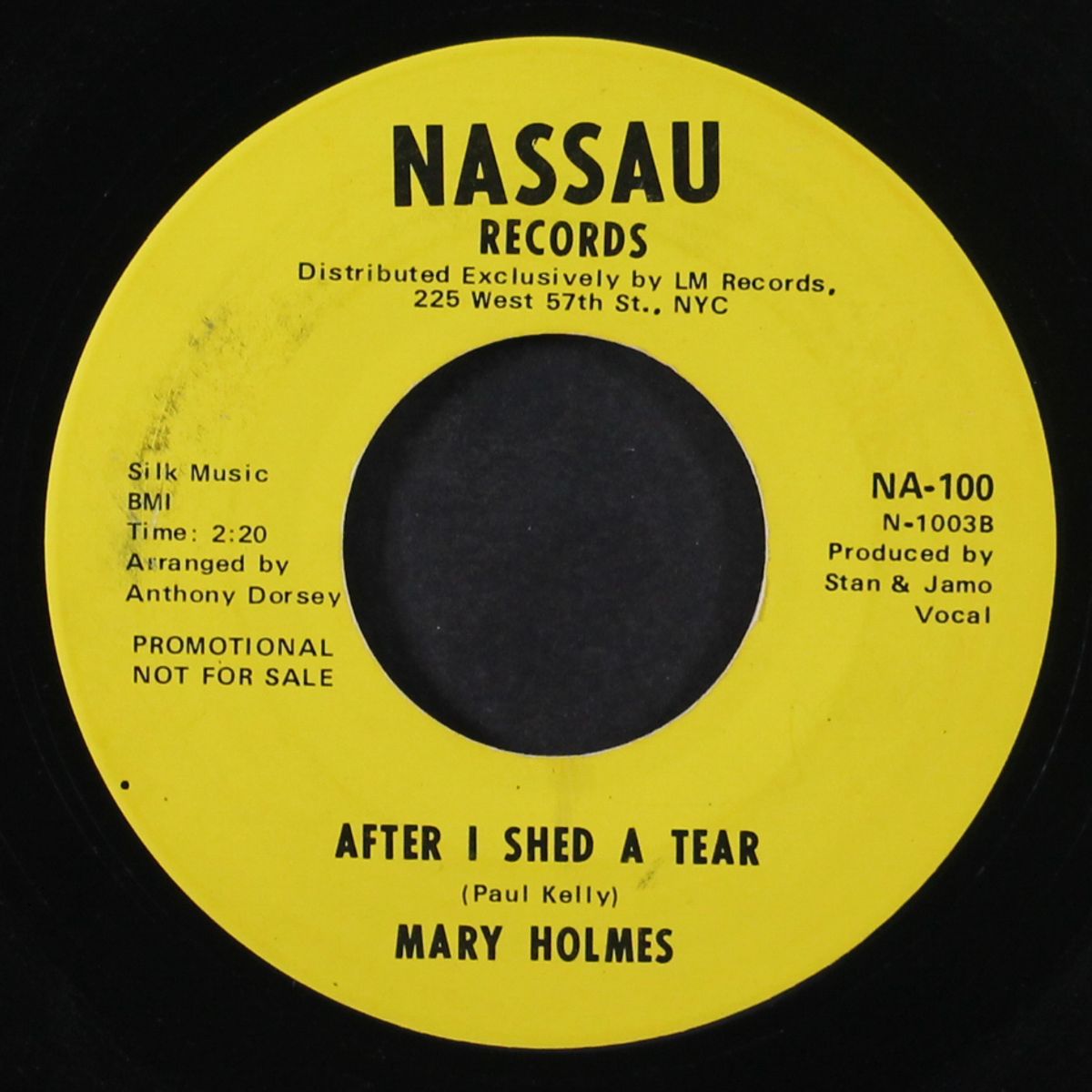 soul brother / after i shed a tear by MARY HOLMES
