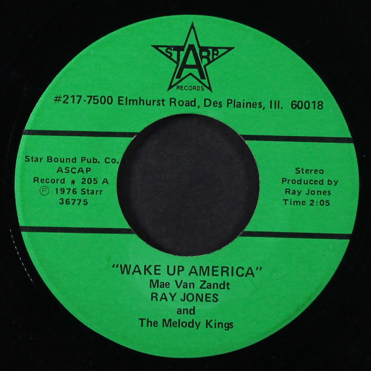 wake up america / wonderful world by RAY JONES & MELODY KINGS