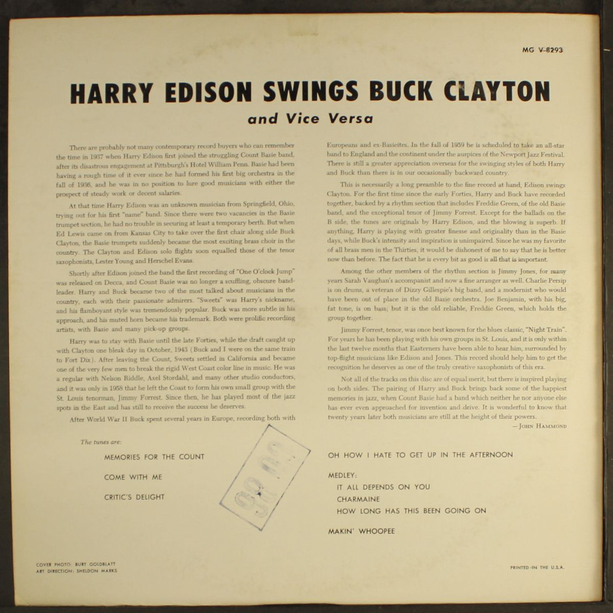 swings buck clayton by HARRY EDISON
