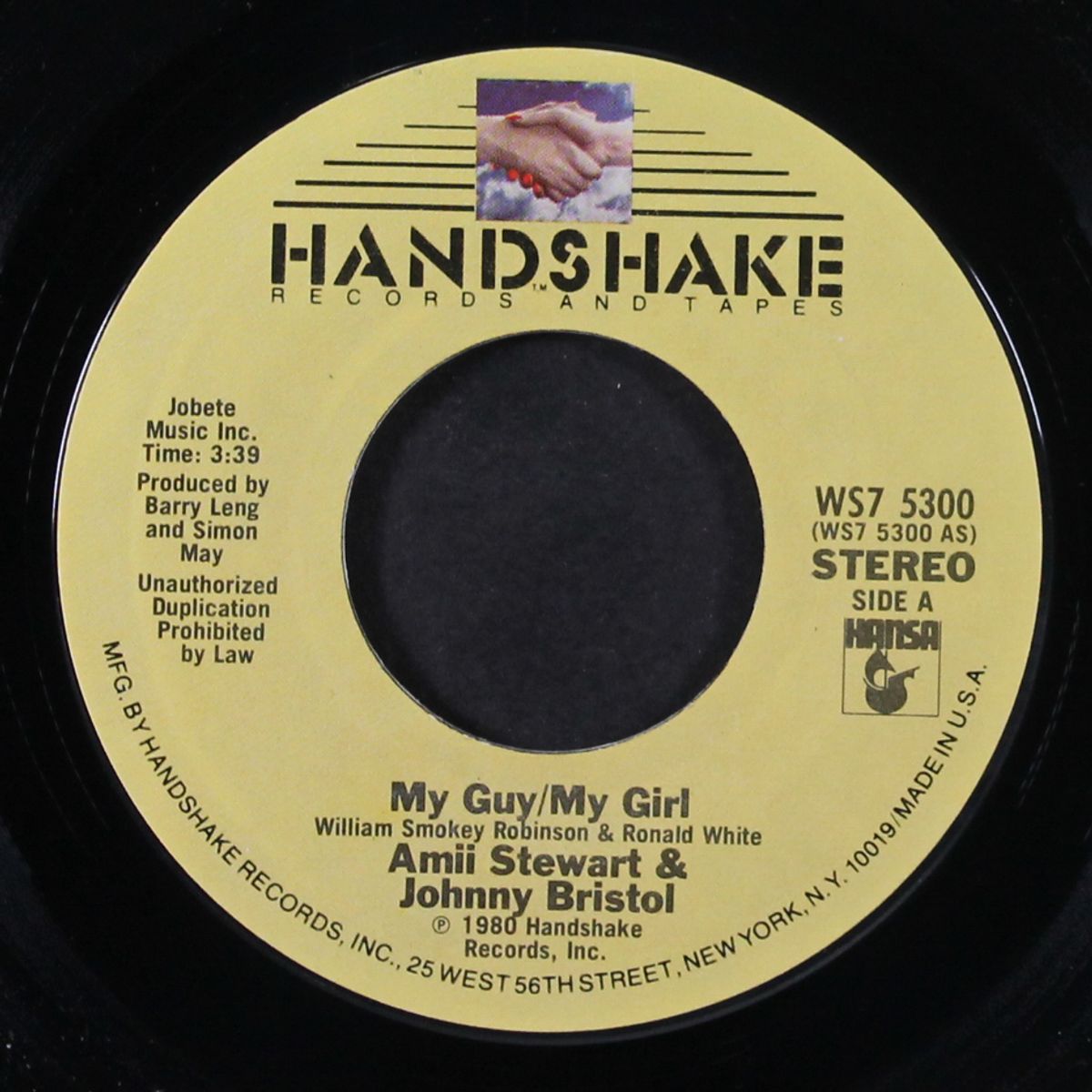 my guy/my girl / now by AMII STEWART & JOHNNY BRISTOL