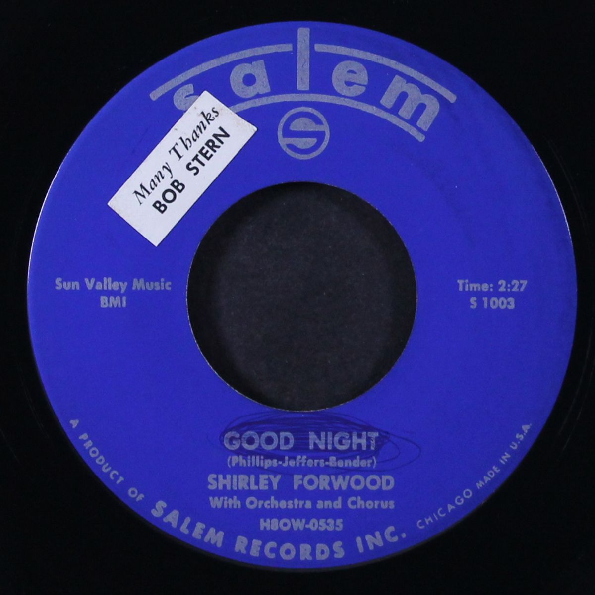 johnny please come back / good night by SHIRLEY FORWOOD